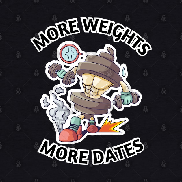 More Weights More Dates, Gym Motivation, fitness by twitaadesign